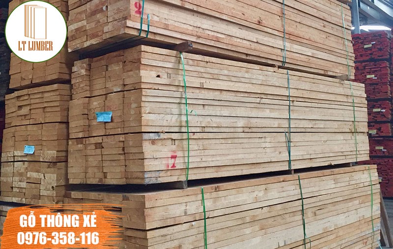 Gỗ thông xẻ (gỗ pine xẻ) giá rẻ tại kho