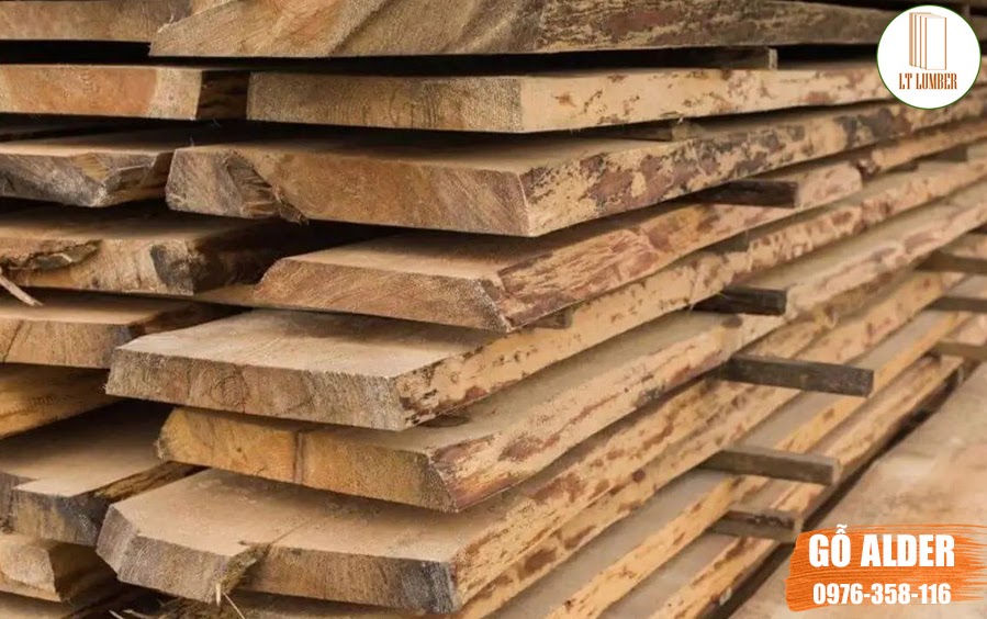 Gỗ trăn xẻ sấy (Gỗ alder xẻ) giá rẻ tại kho